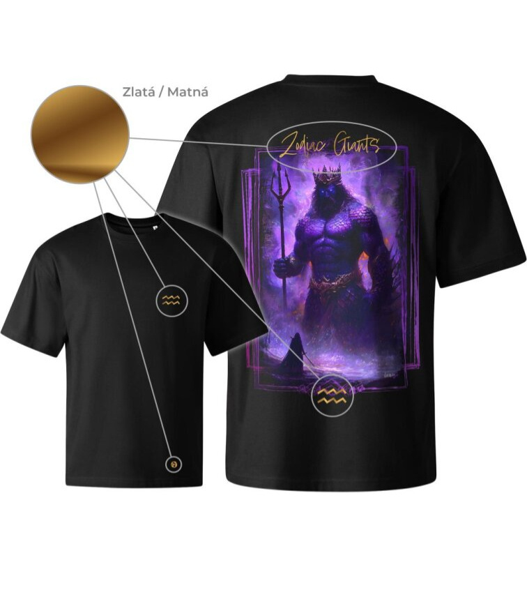 Tričko unisex Creator - Zodiac Giants / Vodnář