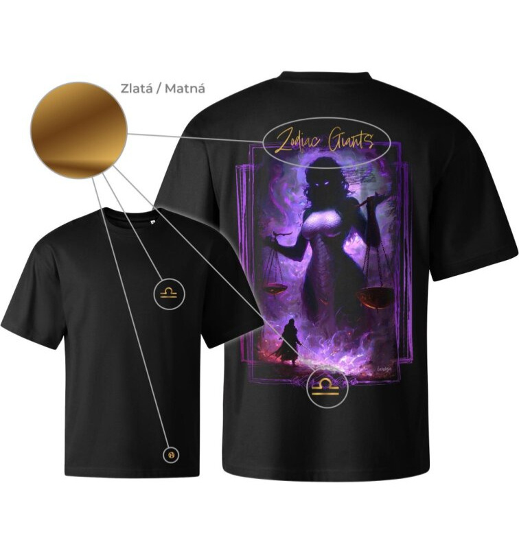 Tričko unisex Creator - Zodiac Giants / Váhy