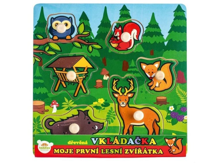Dřevěná vkládačka Moje první lesní zvířátka