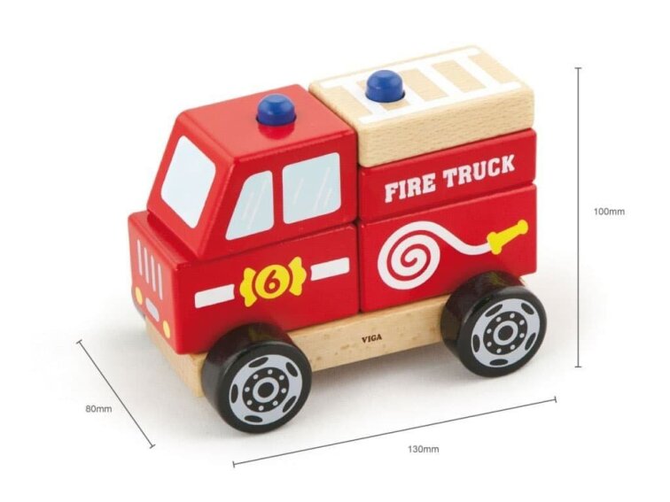 Dřevěná skládačka - hasiči