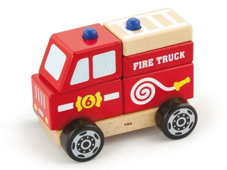 Dřevěná skládačka - hasiči