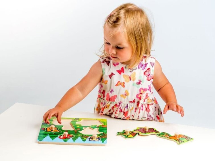 Dřevěná vkládačka Moje první lesní zvířátka