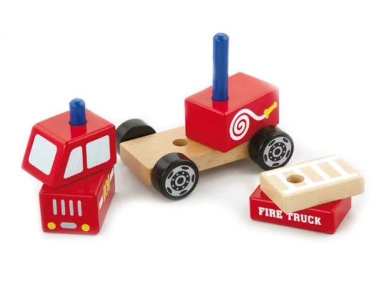 Dřevěná skládačka - hasiči