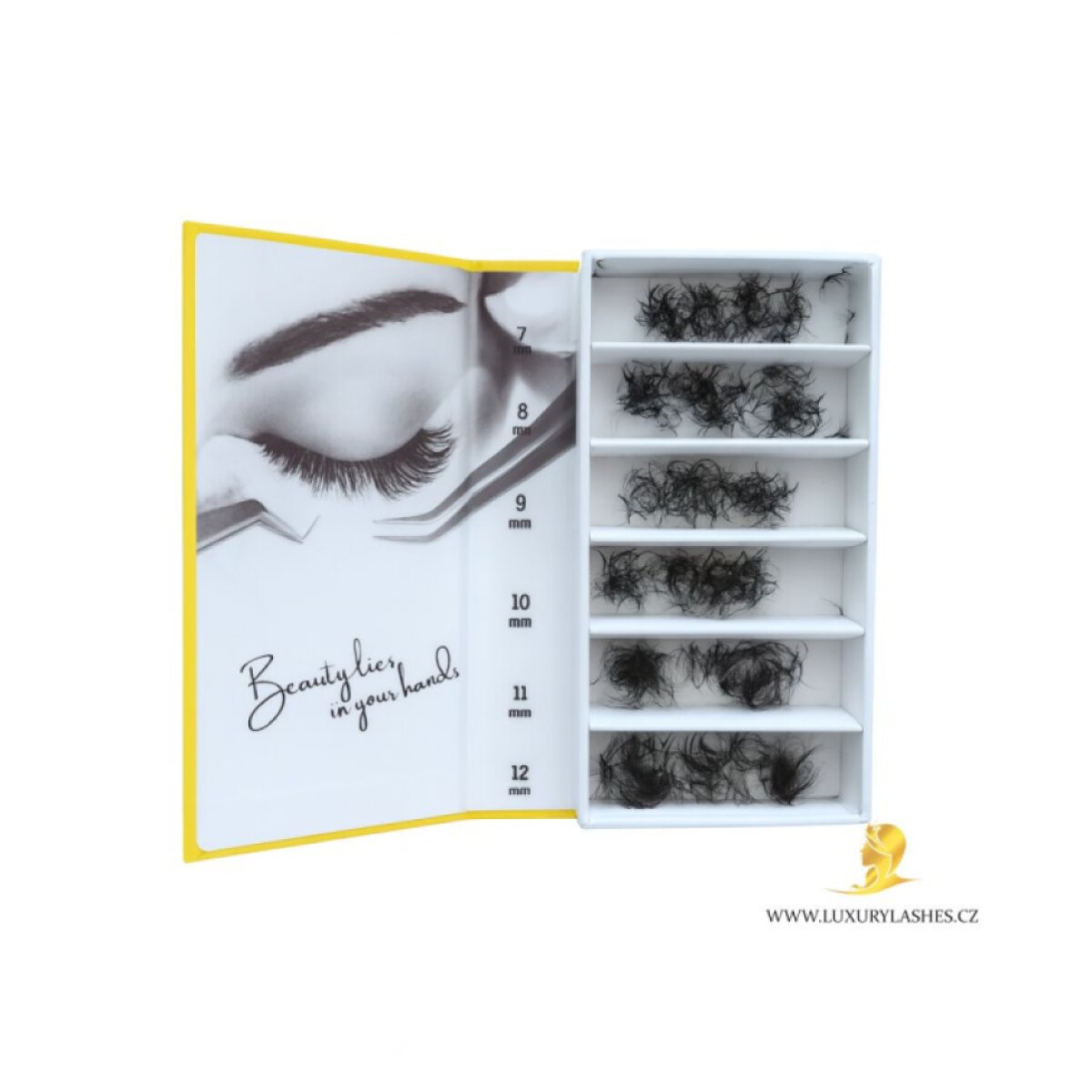 Luxury Lashes 5D Řasy Premium sypaná v Hotovém Vějířku 1 000 ks