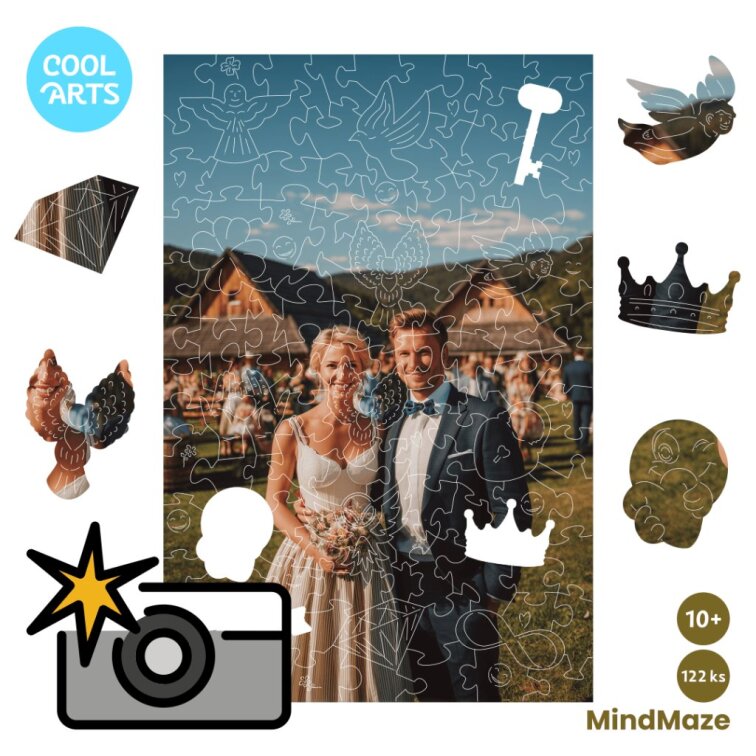 Z fotky v znamení Anjelov - 122 dielikov – Na výšku (2:3) - MindMaze - Drevené puzzle