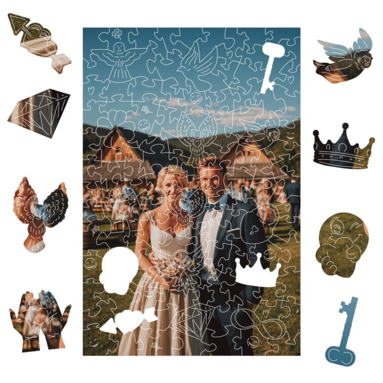 Z fotky v znamení Anjelov - 122 dielikov – Na výšku (2:3) - MindMaze - Drevené puzzle