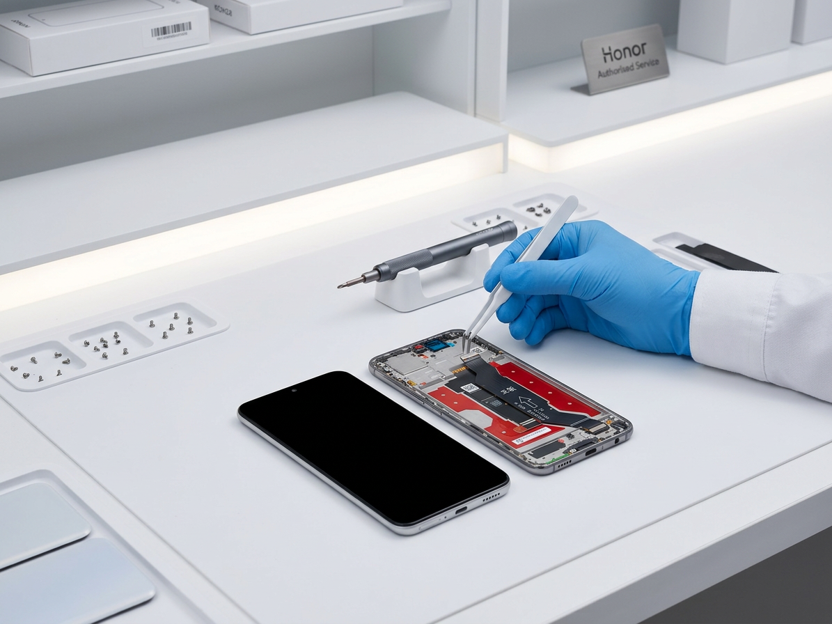 LCD Displej + Dotykové sklo + Rám Honor 400 Meteor Silver - Service pack