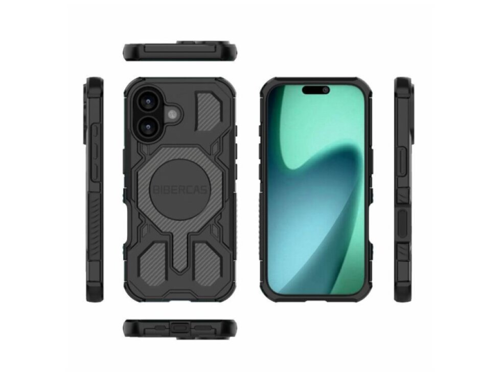 MagSafe Kryt iPhone 17 Shockproof BIBERCAS čierny