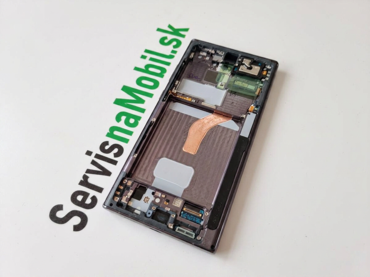 LCD Displej + Dotykové sklo + Rám Samsung Galaxy S22 Ultra Čierna farba - Originál Service Pack