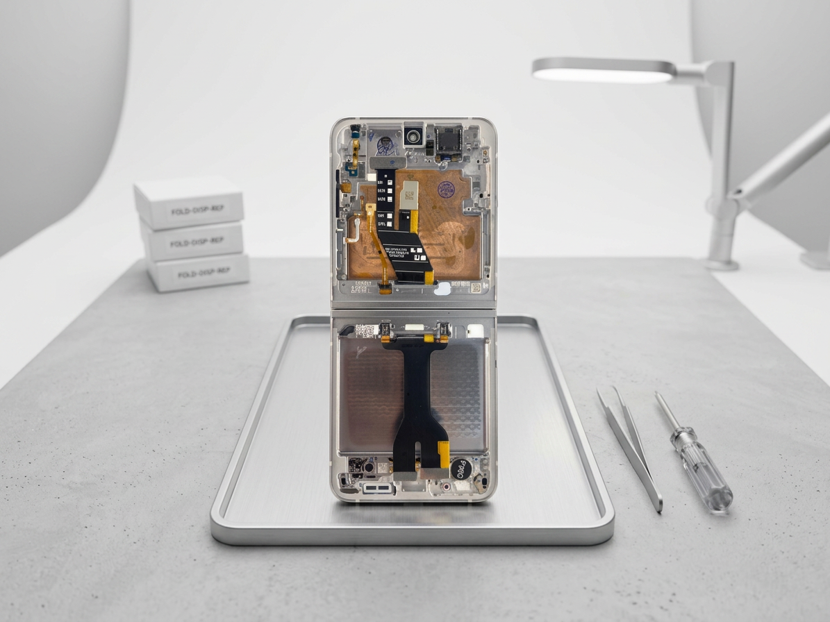 LCD Displej + Dotykové sklo + Rám Samsung Galaxy Z Flip6 5G SM-F741 (2024) WHITE INNER LCD - Originál Service pack