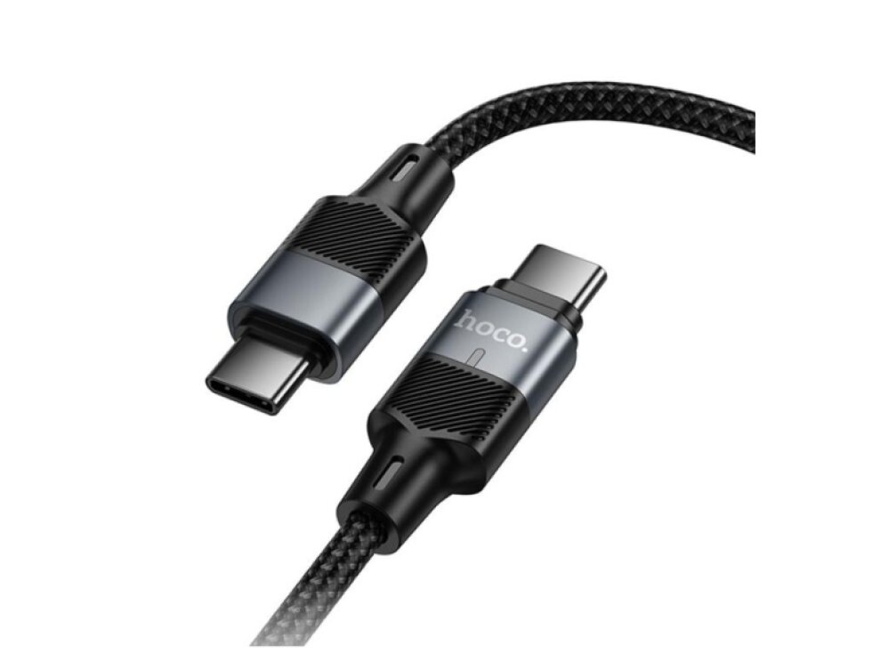 240W HOCO Magnetický nabíjací kábel USB-C/Type-C to USB-C/Type-C s dĺžkou 1,2m čierny