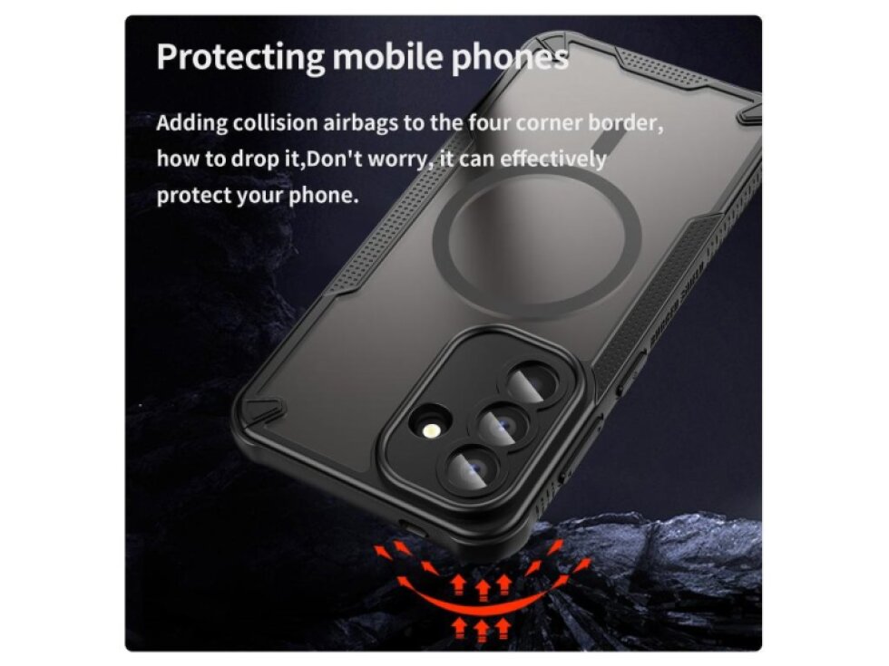 Kryt Samsung Galaxy A57 5G Armor Glaze MagSafe čierny