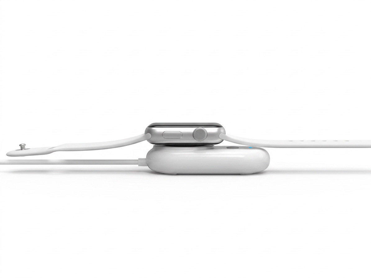 Univerzálna prenosná mobilná powerbanka a magnetická bezdrôtová nabíjačka Apple Watch Series 9/8/7/6/5/SE/4/3/2/1 biela farba