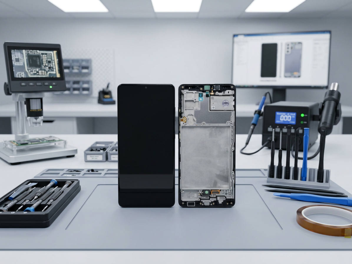 Originálny LCD Displej + Dotykové sklo + Rám pre Samsung Galaxy A42 5G (A426B) – Čierny (Service Pack)