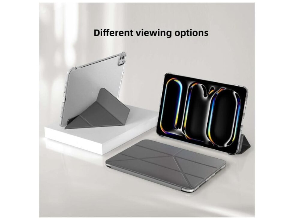 Kryt pre iPad Pro 13 2025 / 2024 JingYa Y-Fold transparentný-čierny