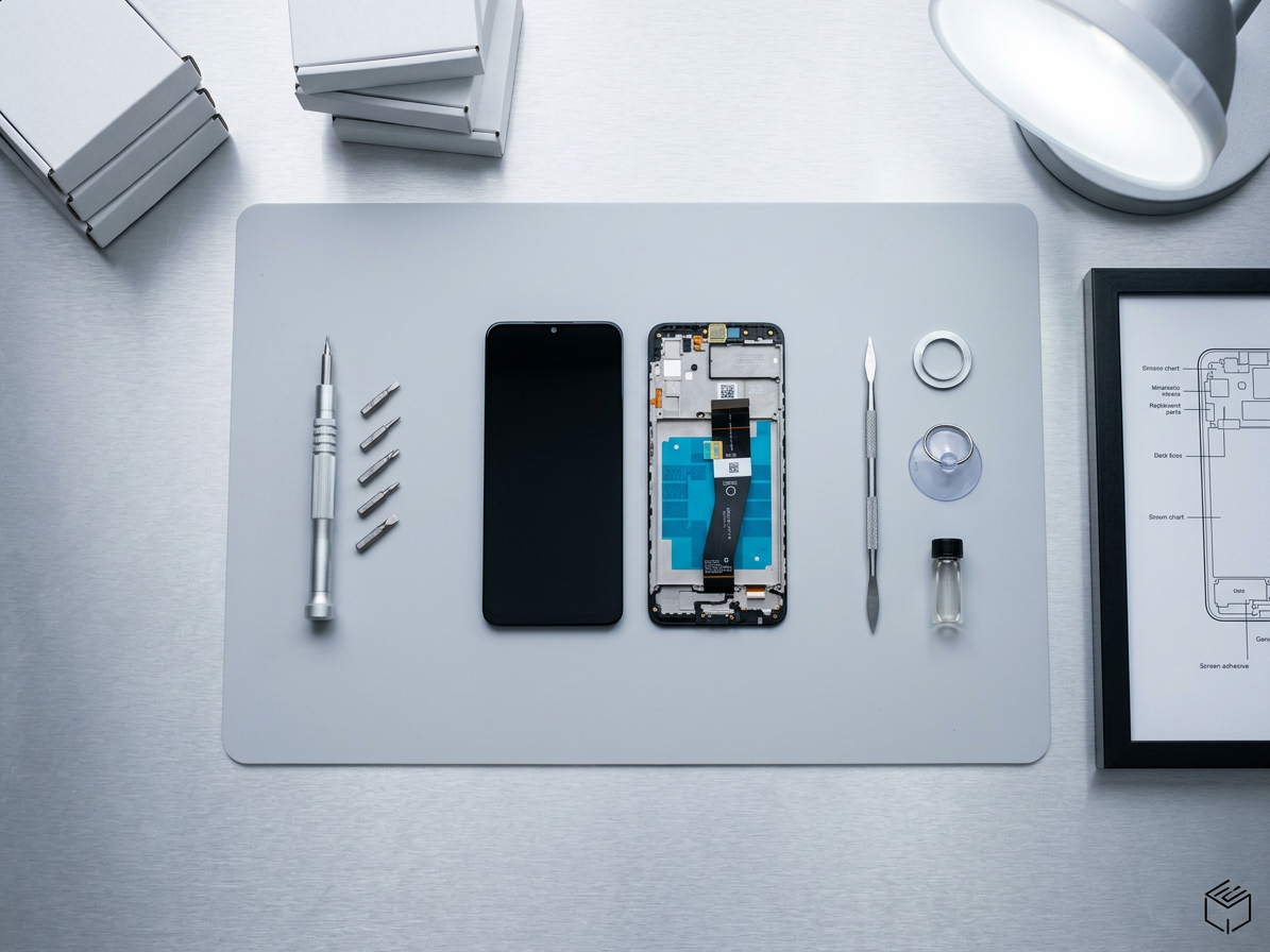 LCD displej + Dotykové sklo + rám Samsung Galaxy A03 (2022) A035G -Service pack