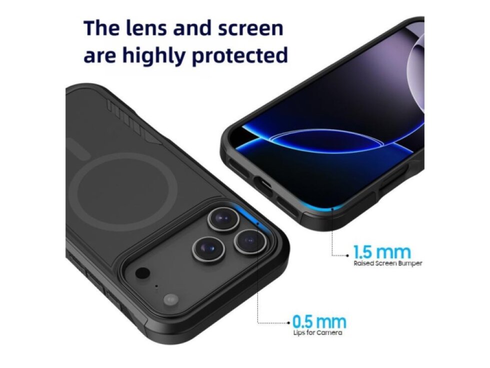 Kryt iPhone 17 Pro MagSafe Shockproof matný čierny