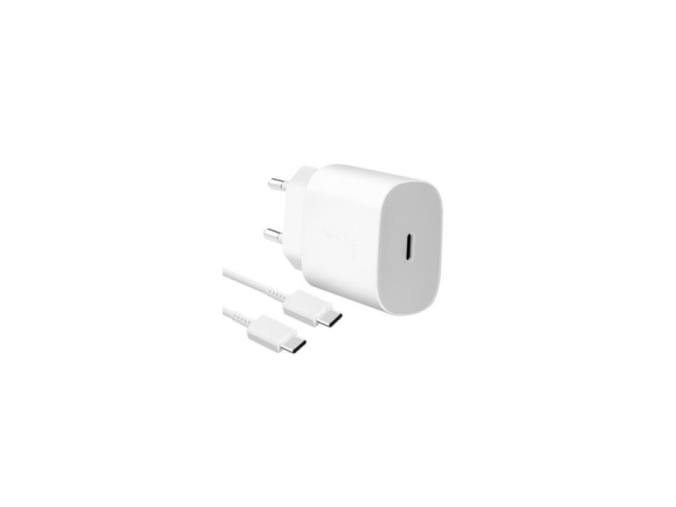25W Cestovná nabíjačka Samsung EP-TA800EWE + EP-DA905BWE USB-C/USB-C biela farba