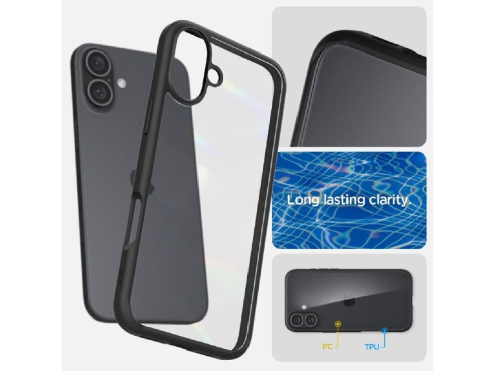 Kryt SPIGEN pre iPhone 16 LIQUID AIR čierny