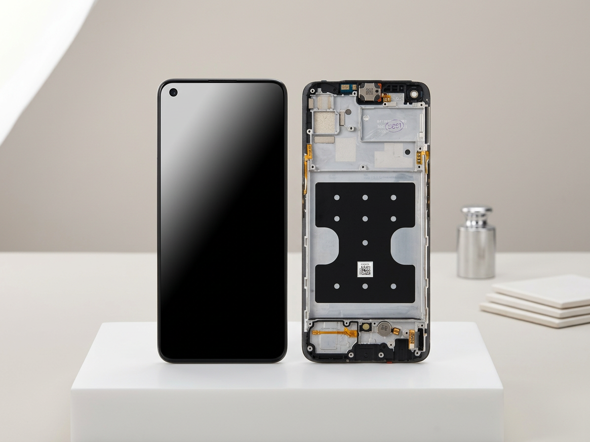 LCD Displej + Dotykové sklo + rám Realme 7 5G RMX2111 čierna farba