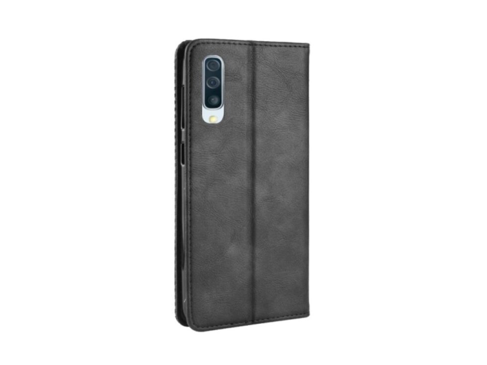 Knižkové puzdro Samsung Galaxy A50 Retro čierna farba