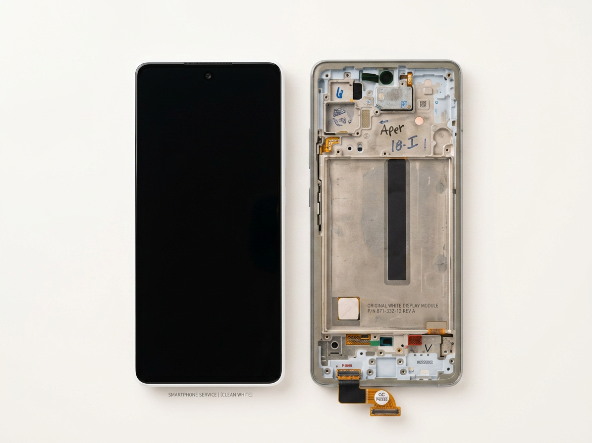 LCD Displej + Dotykové sklo + Rám Samsung Galaxy A53 5G Biela farba - Originál Service Pack
