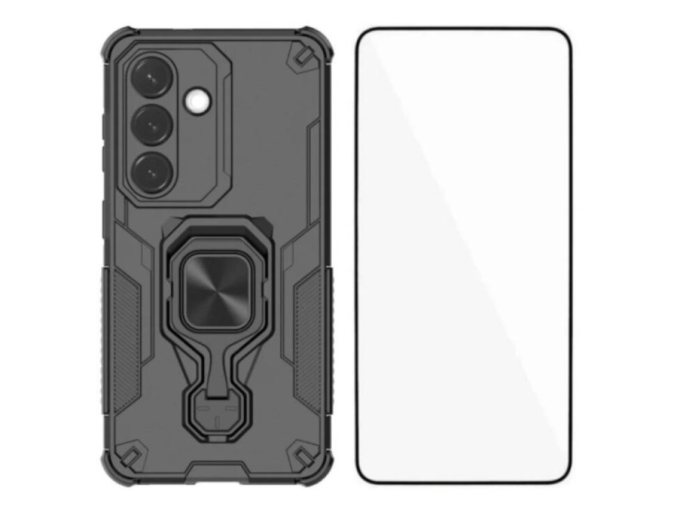 Kryt Samsung Galaxy S26 5G WANLONFENG so stojanom čierny