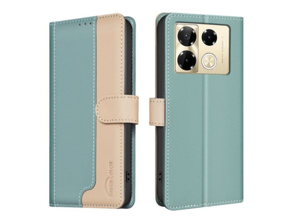 Knižkové puzdro Infinix Note 40 Pro 5G/4G zelená farba