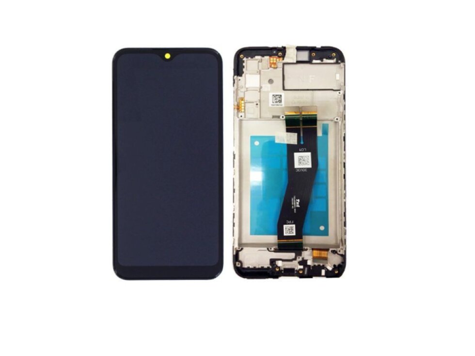LCD displej + Dotykové sklo + Rám Samsung Galaxy A03s A037F čierna farba