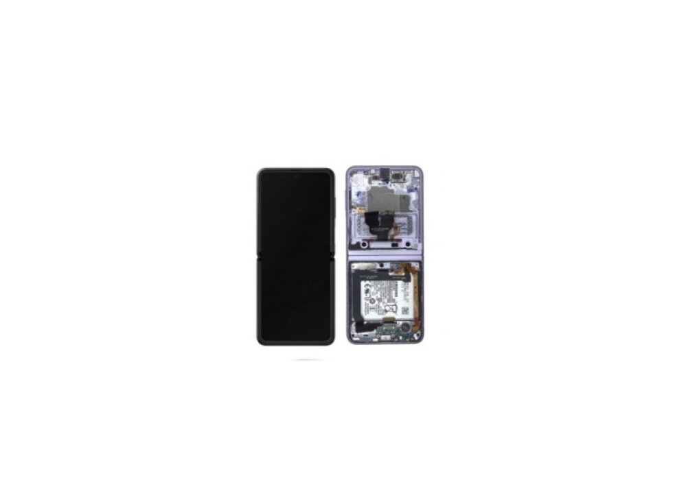 LCD displej + Dotykové sklo + rám Samsung Galaxy Z Flip 3 5G (2021) čierna farba