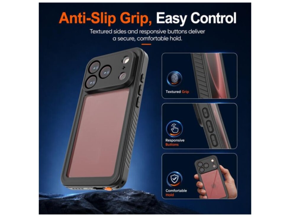 Kryt iPhone 18 Pro RedPepper Waterproof čierny