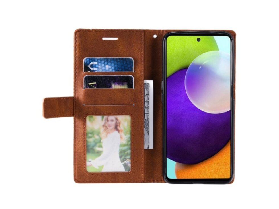 Knižkové puzdro Samsung Galaxy A23 4G hnedá farba
