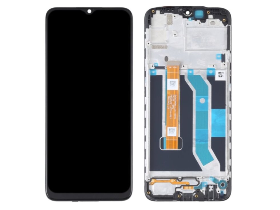 LCD Displej + Dotykové sklo + Rám Realme C3 / C3i čierna farba