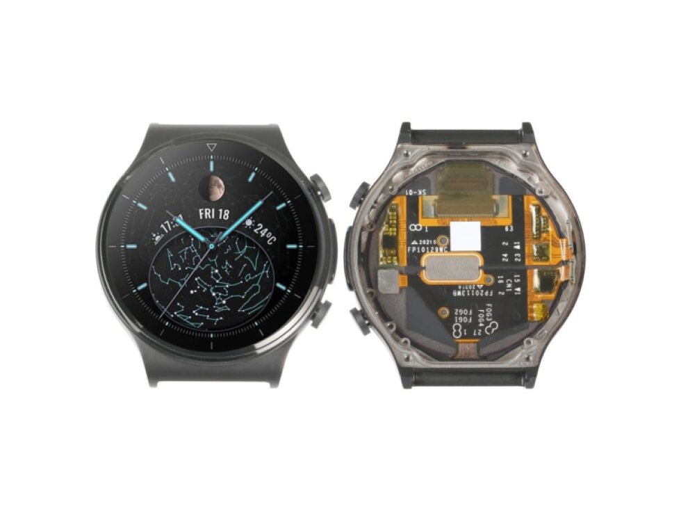 LCD displej + Dotykové sklo + Rám Huawei Watch GT2 Pro ECG Edition čierna farba