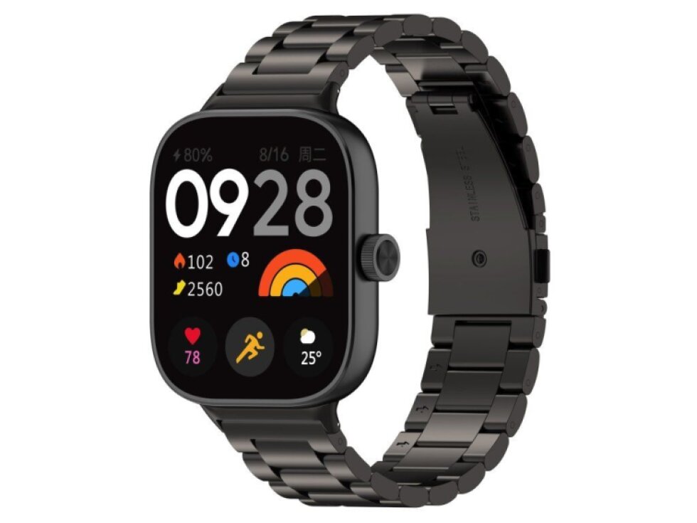 Remienok na hodinky Redmi Watch 4 / Watch 5 / Watch 6 kovový čierny