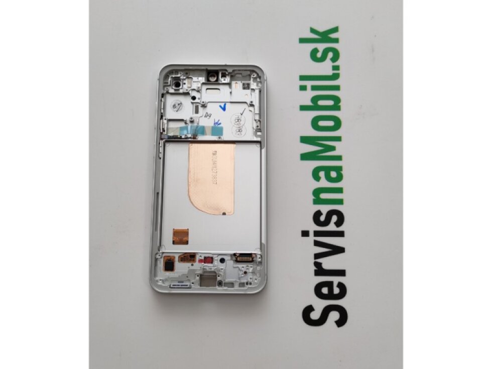 LCD Displej +Dotykové sklo + Rám Samsung Galaxy S23 FE 5G 2023 SM-S711 biela farba - Originál Service pack
