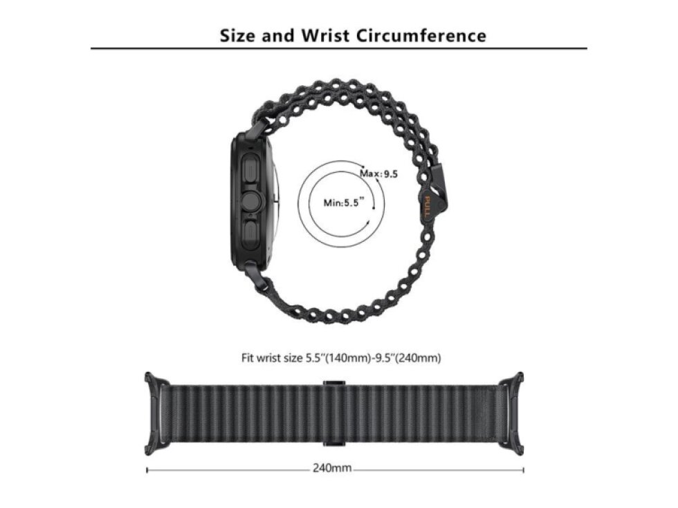 Remienok Marine Loop Nylon pre Samsung Galaxy Watch Ultra2 2026 + 3D fólia – biely