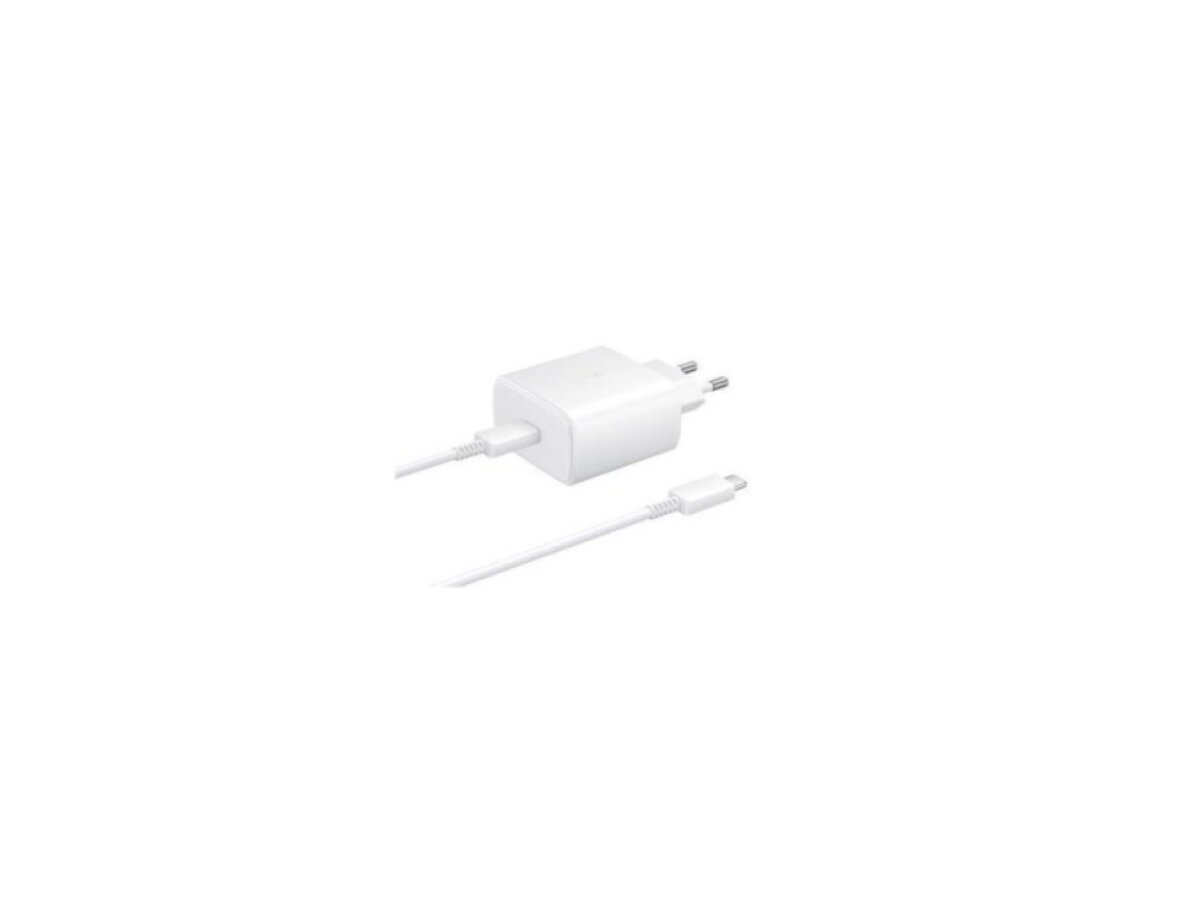 45W Originálna nabíjačka Samsung EP-TA845EWE + 5A USB-C Kábel – White (Biela)