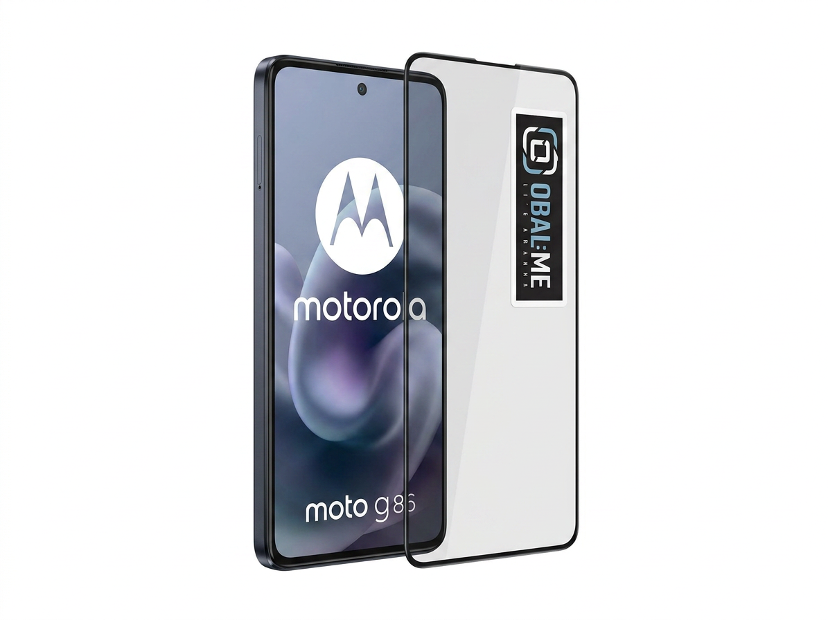5D Ochranné tvrdené sklo pre Motorola Moto G86 / G86 Power – Black (Full Glue)