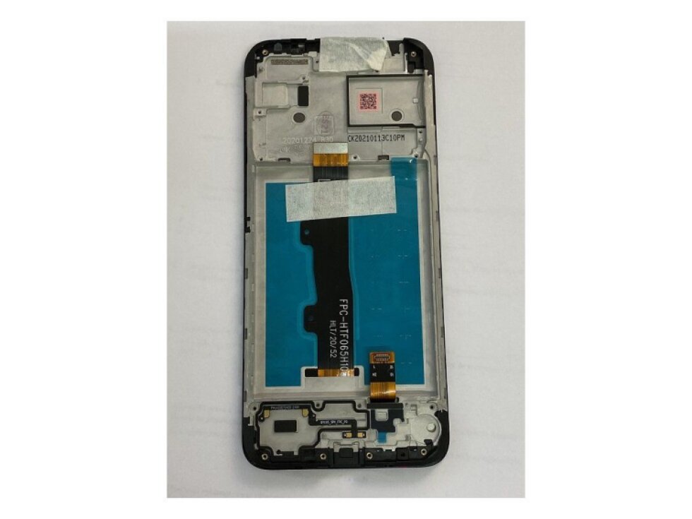LCD Displej + Dotykové sklo + Rám Motorola Moto E7 / E7i Power Čierna farba