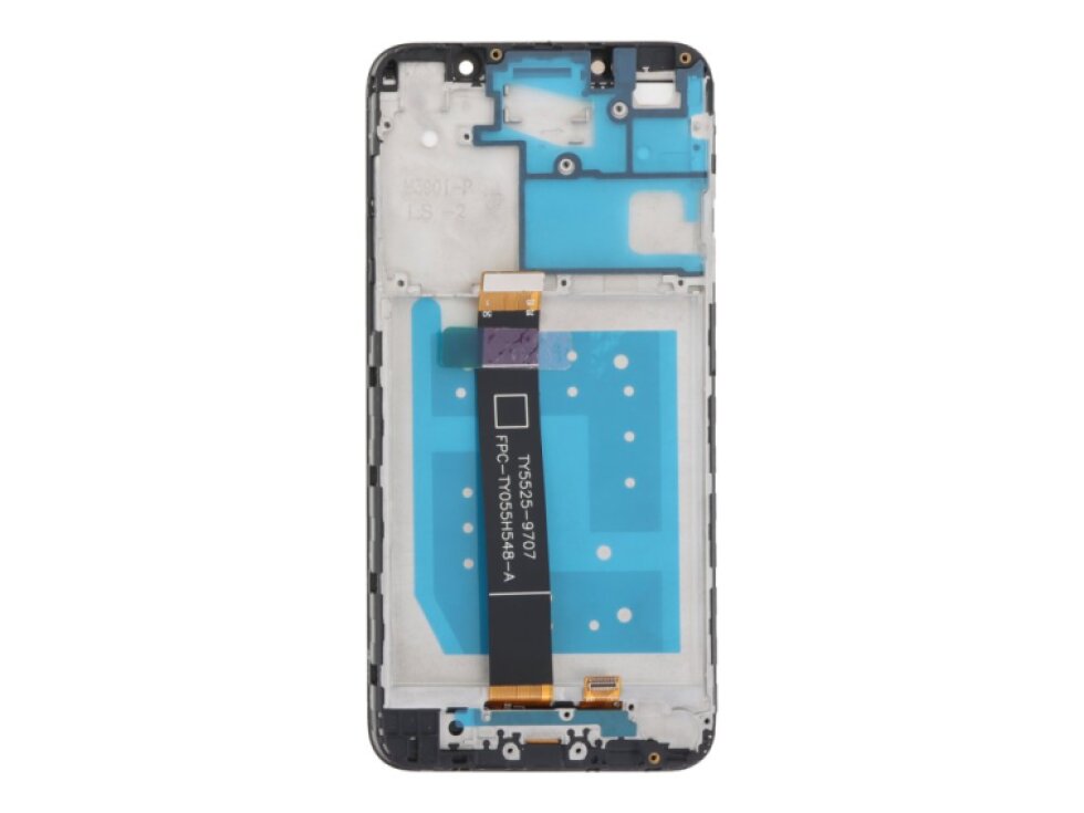 LCD Displej + Dotykové sklo + rám Motorola Moto E6 Play čierna farba - OEM