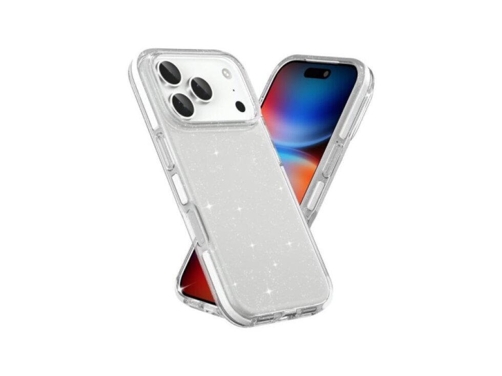 Kryt pre iPhone 18 Pro / 17 Pro – priehľadné s trblietkami