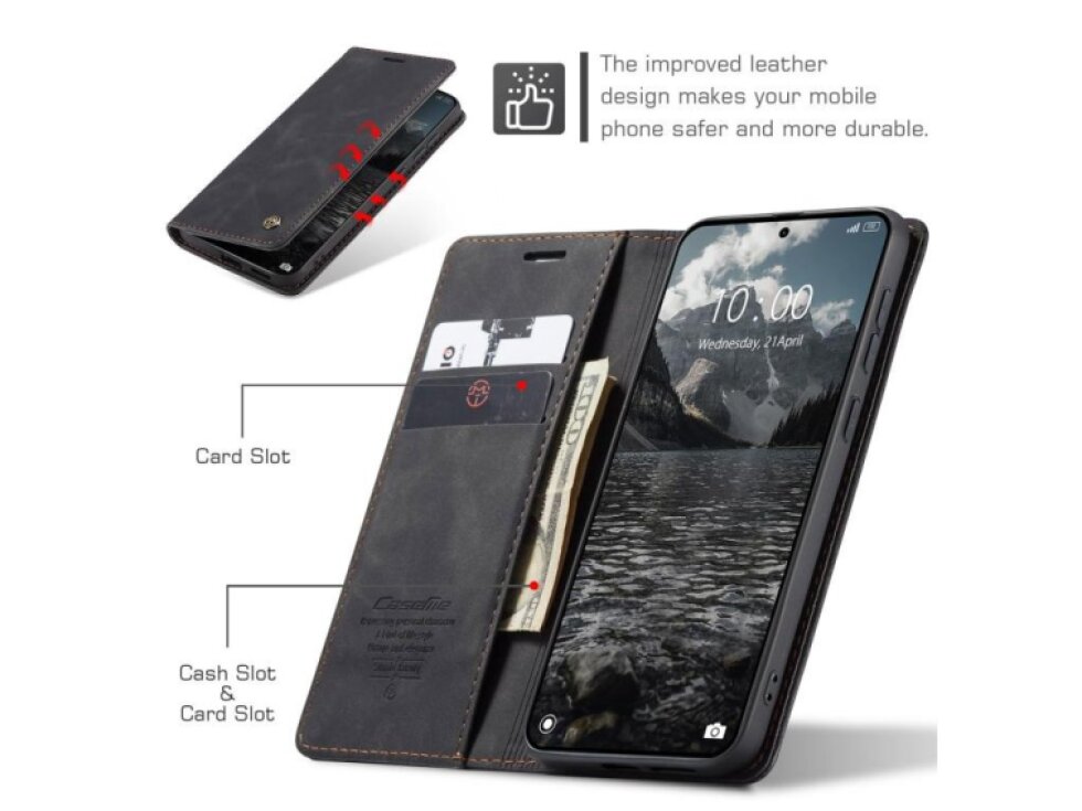 Knižkové puzdro Xiaomi Redmi Note 15 Pro 4G CaseMe čierne