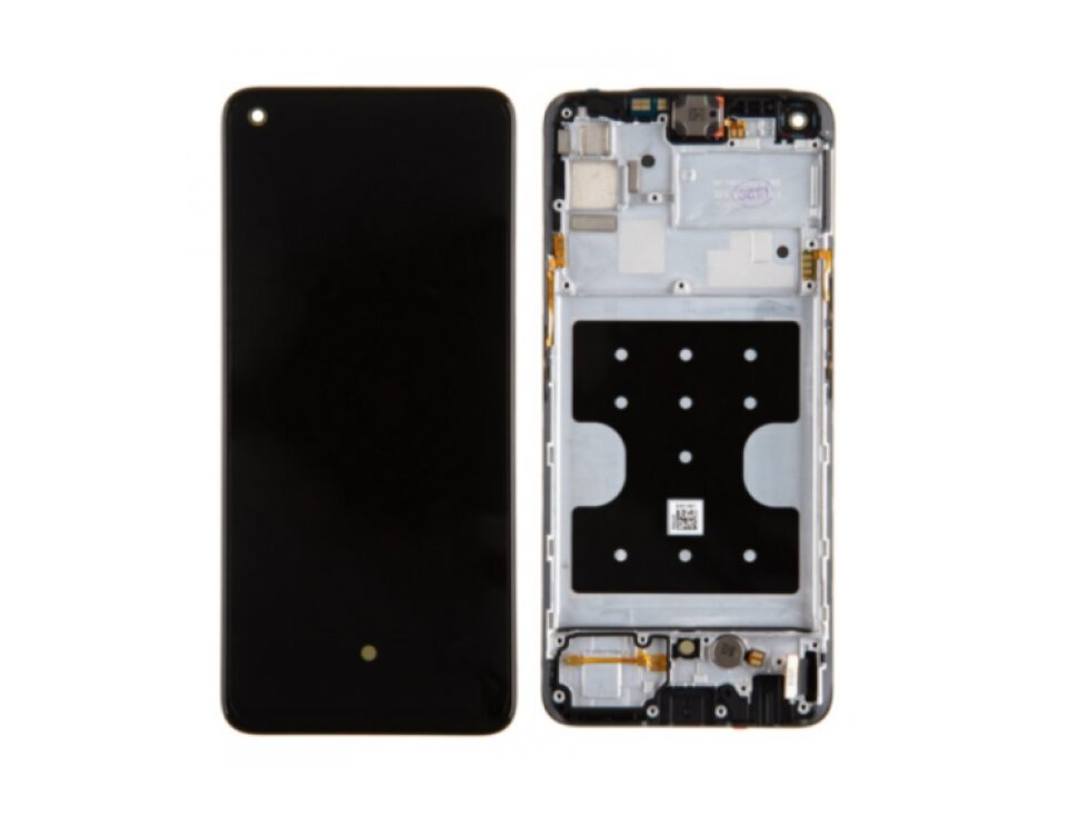 LCD Displej + Dotykové sklo + rám Realme 7 5G RMX2111 čierna farba