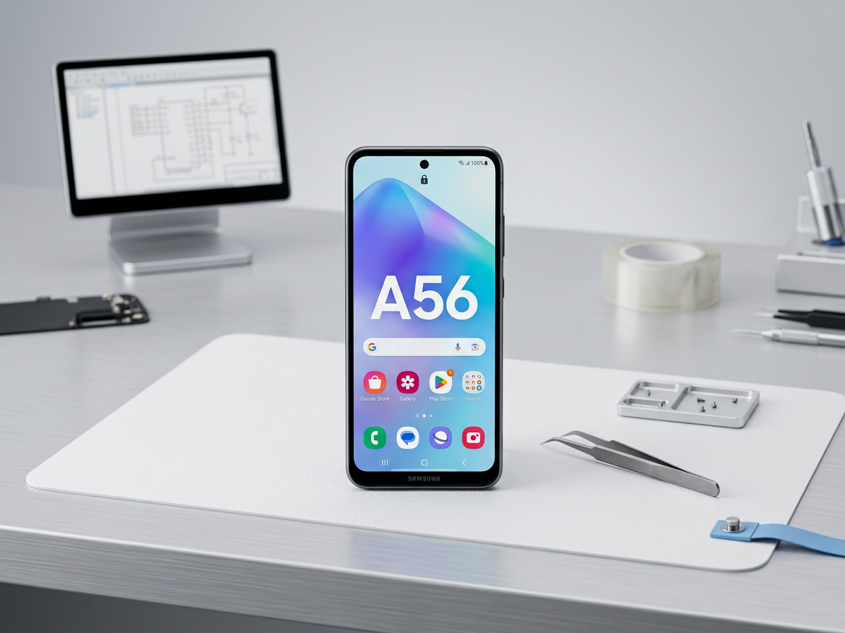 LCD Displej + Dotykové sklo + Rám pre Samsung Galaxy A56 (SM-A566) – Originál Service Pack – Čierna (Graphite)