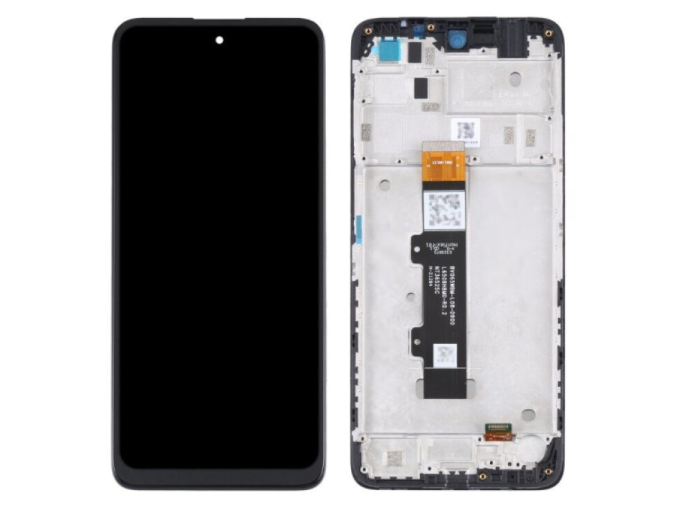 LCD Displej + Dotykové sklo + rám Motorola Moto G22 čierna farba