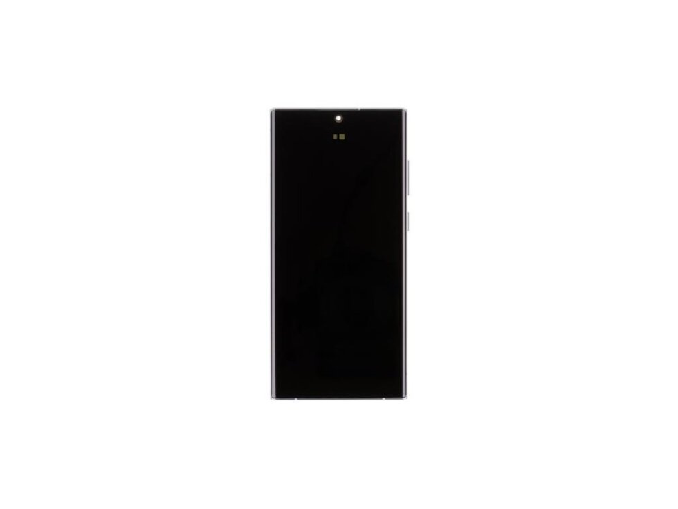LCD Displej + dotykové sklo + rám Samsung Galaxy S22 Ultra biela farba - Originál Service Pack