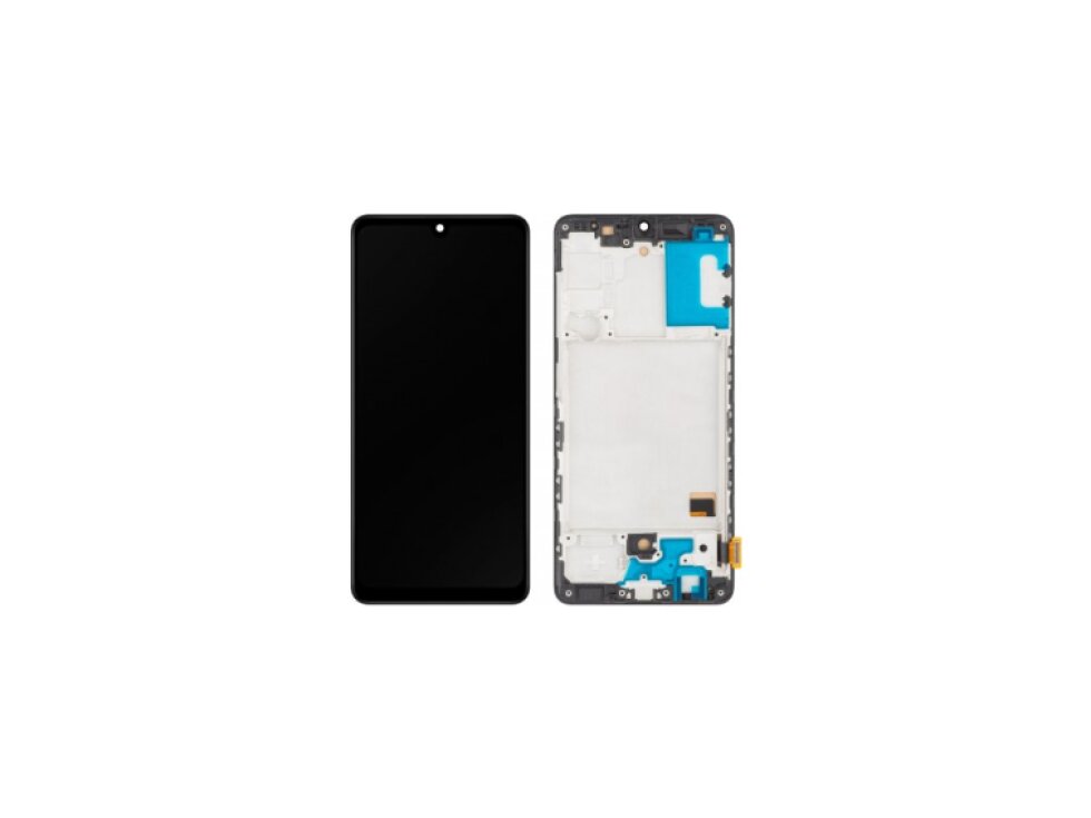 LCD Displej + Dotykové sklo s rámom Samsung Galaxy A41 A415 čierna farba