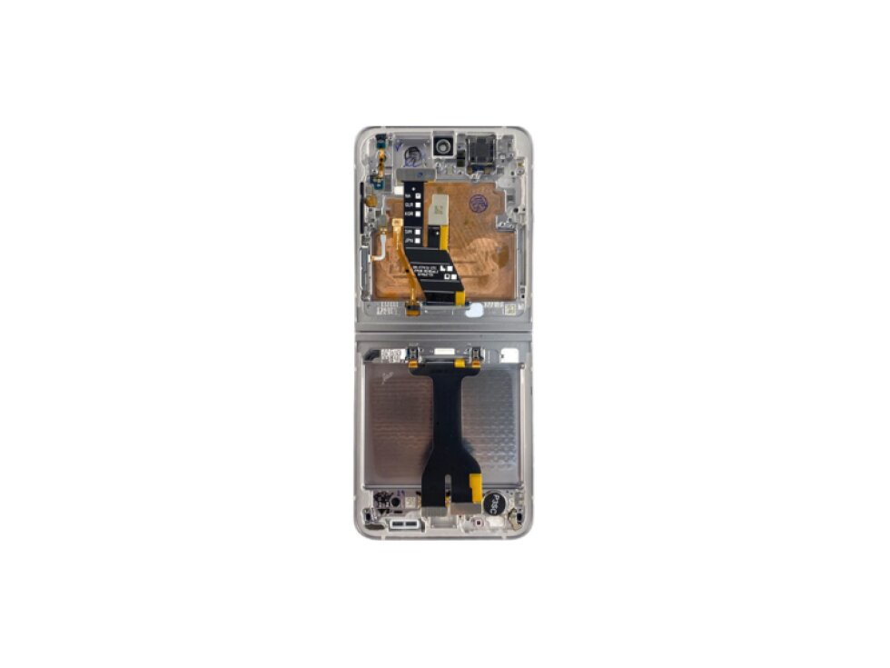 LCD Displej + Dotykové sklo + Rám Samsung Galaxy Z Flip6 5G SM-F741 (2024) WHITE INNER LCD - Originál Service pack