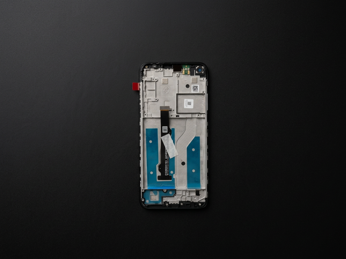 LCD Displej + Dotykové sklo + Rám Motorola Moto G8 čierna farba